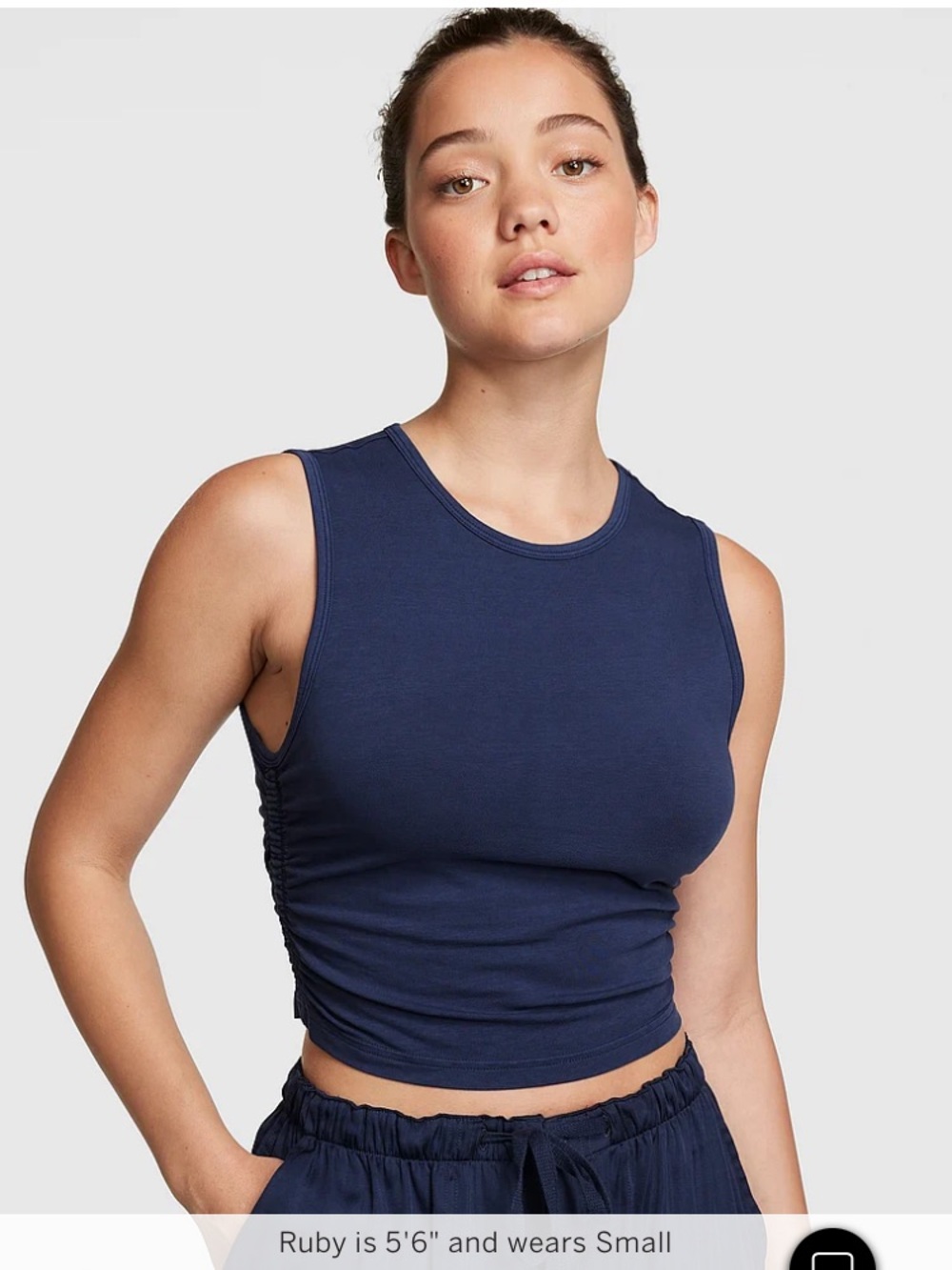 PINK VS Cinched Sides Muscle Tank Navy